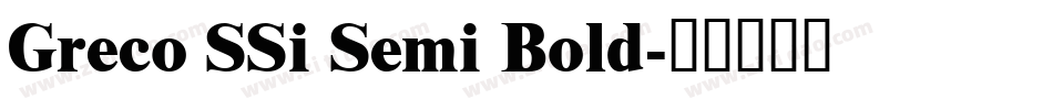 Greco SSi Semi Bold字体转换